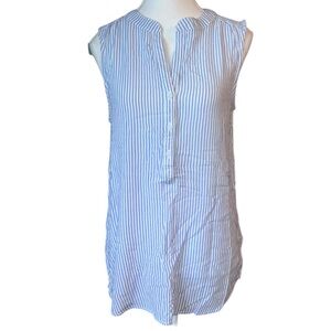 beachlunchlounge Blue and White Striped Swim Coverup
